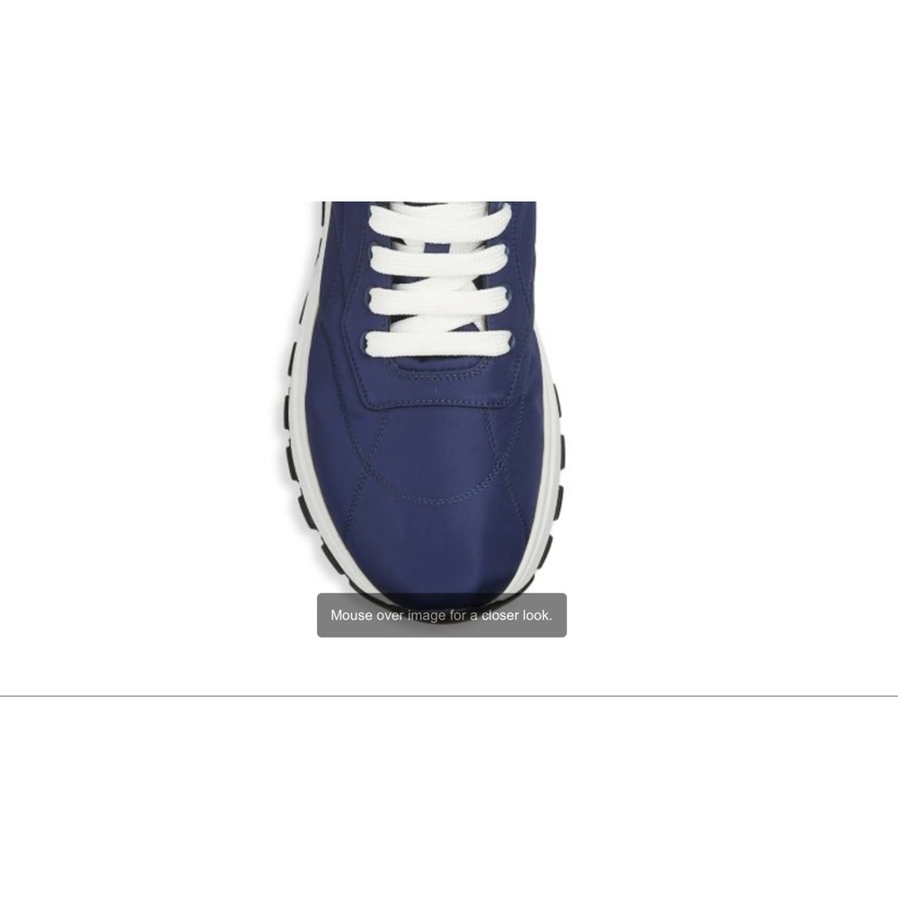 PRADA navy blue Nylon Logo sneakers size 40 limited edition! - Picture 10 of 11